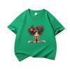 Kids Cotton T Shirt Charming Rainbow Hair Girl Sitting Print Crew Neck Short Sleeve Tee Casual Boys Girls Summer Tops