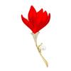 High-End Chinese Style Red Flower Brooch Pin - Unique Niche Cheongsam Accessory for Women