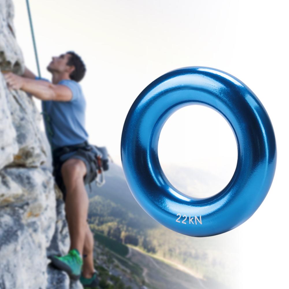Anello di calata rotondo in alluminio Climb Tensione perfetta Lega di alluminio Anello O(blu)