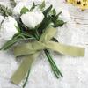 2rolls Festive Ribbons: Handmade Fringed and Perfect for Crafts Weddings or Home Decor Available In White Blue and Green