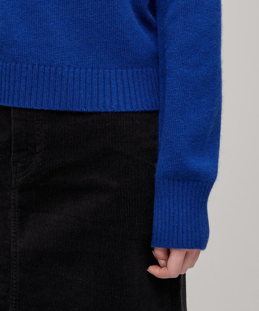 MUSINSA STANDARD WOMAN Women'S Angora Blend Crew Neck Knit [Blue]