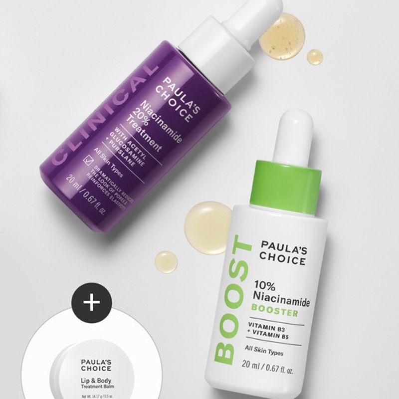 

[Pore Care Set] (+ Lip & Body Balm Free) Niacinamide Booster Ampoule 20ml + Treatment 20ml