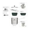 STANLEY Cook Set ForFour Outdoor Camping Cooking Set for 4 Dishwasher Warranty Japanese Silver, People, Safe, Included, 10650-012 (Official Product)