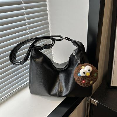 Ins Crossbody Bag for Women Spring and Summer New Trendy Retro Tote Bag College Style Casual Large Capacity Bag
