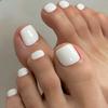 Temperament Simple Solid Color Toenail Polish White Toenails Fake Nails Manicure Nails Foot Wear Nails