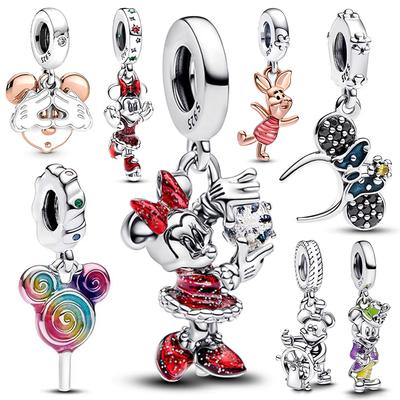 Snowflake Minnie Color Lollipop Pendant Charm Beads Fits 3Mm Bracelets Necklace For Women Luxury Diy Jewelry Making Gift