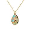 Zircon Easter Egg Pendant Bohemia Style Necklace Pendant Fashion Colorful Enamel Pendant  Women