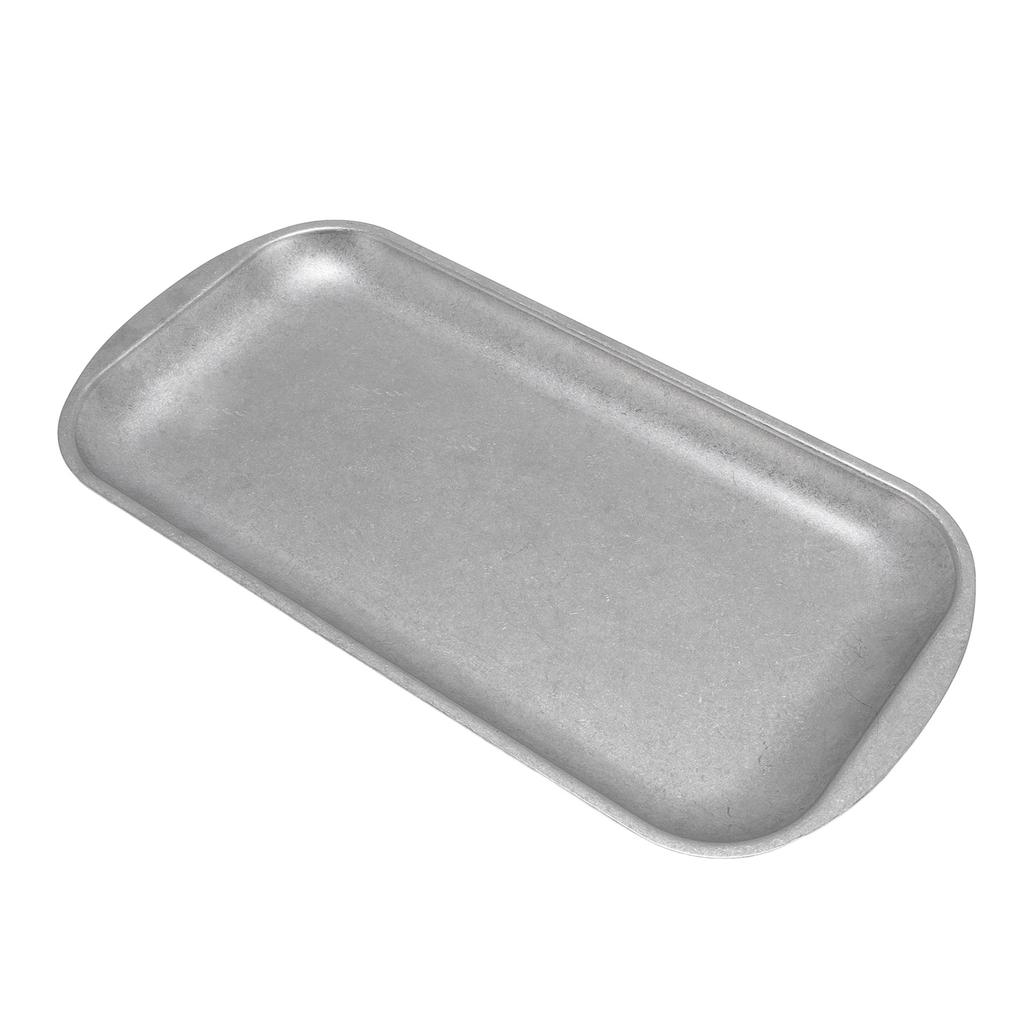 304 Stainless Steel Rectangular Plate Vintage Matte Finish Industrial Style Rectangle Dinner Plate Tray for Tea Dessert