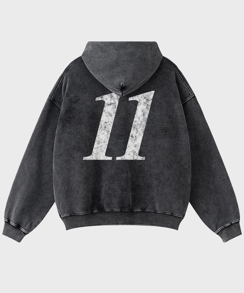 Sp Block Pigment Oversized Hoodie Black