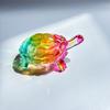 Lucky turtle ornament, crystal glass magical turtle statue light-catcher, Christmas gift mysterious power home office decoration