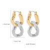 Vintage Gold&Silver Plated Twisted Hoop Earrings for Women Fashion Mixed Double Layer Small Hoops Ear Buckle Jewelry
