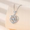 Silver Necklace Heart Pendant Women' Gift for Woman + Bracelet