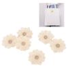 6pcs 6cm Diameter Burlap Flowers Cream-Coloured Flatback Fabric Flowers Hand Crafted Flowers Floral Crafts Making