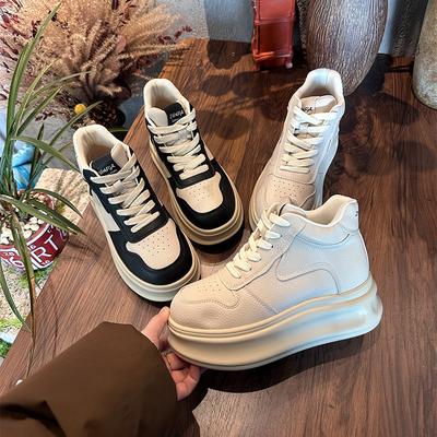 High-top Little White Shoes Women's 2026 Spring Platform Shoes, Sports Board Shoes, Soft Soles Are Not Tired Women's Shoes