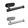 Stainless Steel Self-Adhesive Wall-Mounted Black Paper Towel Holder for Kitchen & Bathroom