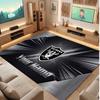 Tappeto in Cristallo Vellutato Personalizzato Las Vegas Raiders, Tappeto Morbido Antiscivolo con Testo Nome Personalizzato per Soggiorno Camera da Letto