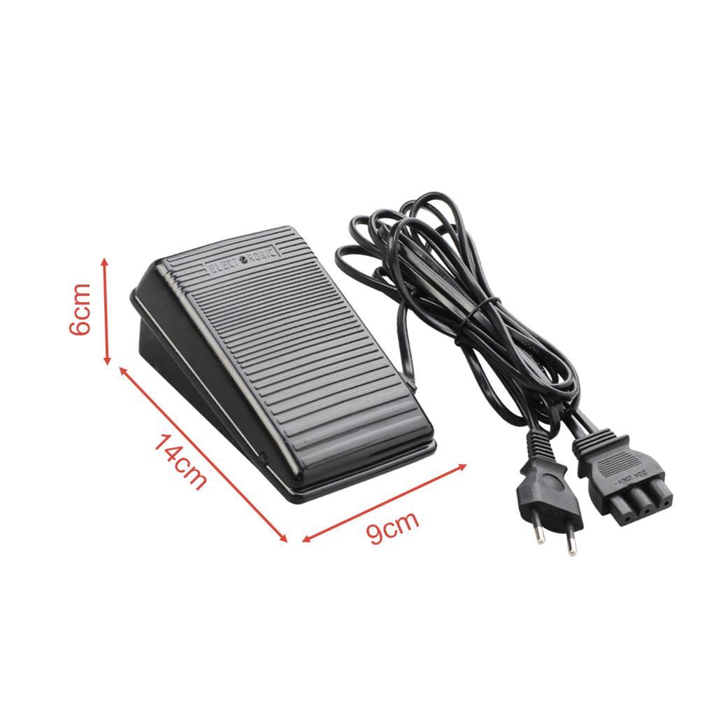 Nähmaschinen Fußpedal Stromkabel Haushaltsnähmaschinen Teile Schwarz Ersatz Rutschfestes Fußsteuerungspedal Fußschalter