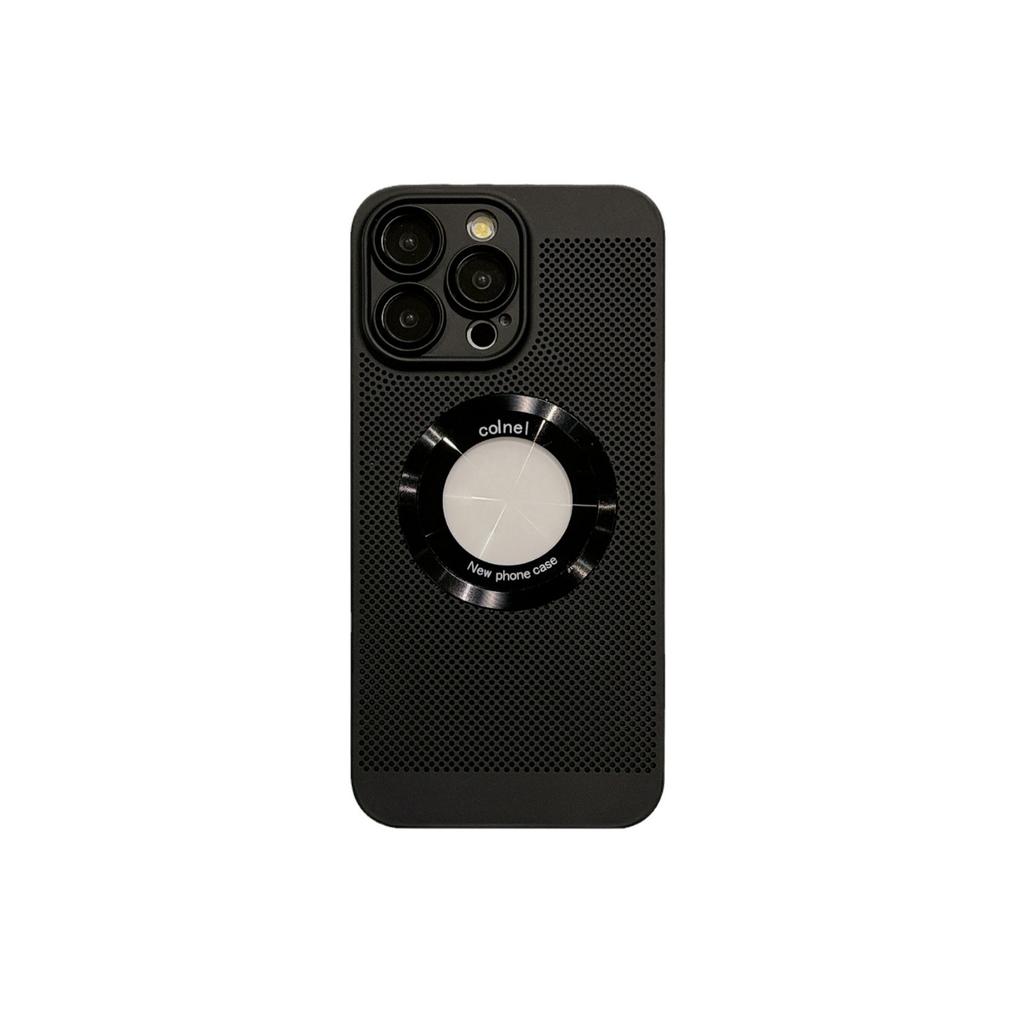 Oil Injection Borderless Heat Dissipation Mobile Phone Case Is Suitable for Apple 15PROMAX Trend 14 Mesh 13 Hard Case 15 Fine Holes