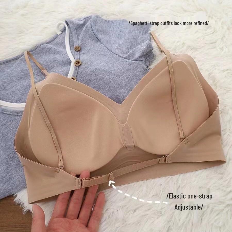 Halterneck Push-Up Seamless U-Shape Bra for Small Chest - Women's Low Back Camisole