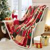 Christmas Throw Blanket Christmas Decorations Gifts Women Sherpa Flannel Blanket Christams Throws for Couch Sofa Bed Christams