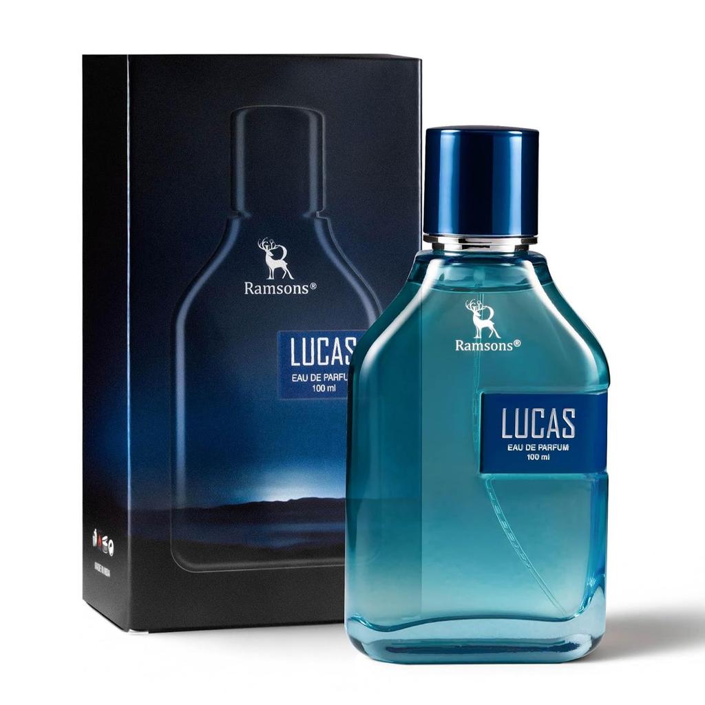 Ramsons Lucas Perfume Spray for Men - 100ml | TN - Cirtus, Aqua, Herbal, Pine & Green |