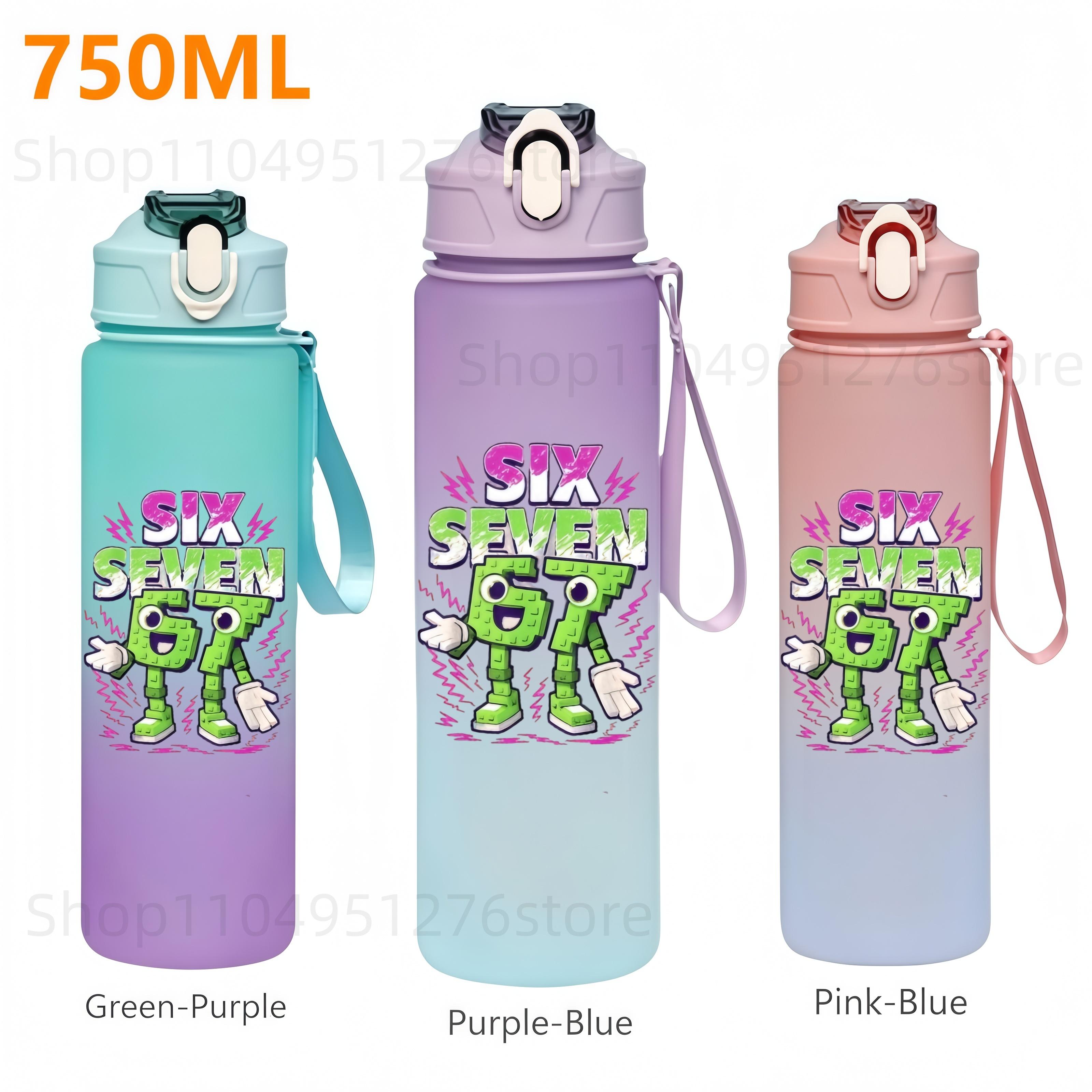 

Steal Brainrot Sports Water Bottle Six Seven Leak Proof Portable Cup Outdoor Travel Gym Fitness Drinking 750ML A 67 Kid Friendly Entertaining Fun Play Pink-Blue-1PCS