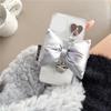 Y2K Silver Color Bowknot Keychain  Sweet Bow Keyring For Girls Backpack Pendant Bag Hanging Decoration Gifts