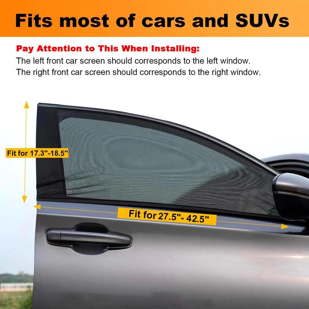 Universeller einziehbarer Auto-Fenster-Sonnenschutzvorhang - Elastisches Netz-Sonnenvisier für Camping und mehr