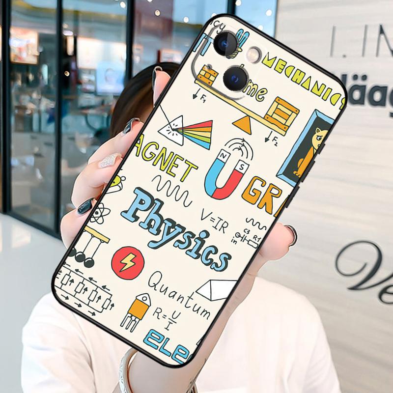 Physics Math Formula Equation Bumper Phone Case For iPhone 11 12 13 14 15 16 Pro X XR XS Max Plus Back Cover