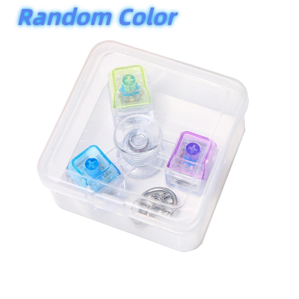1Pc Rotatable Keyboard Fidget Fidget Spinner Keychain Mechanical Axis Led Light Clicker Stress Relief Sensory Therapy Finger