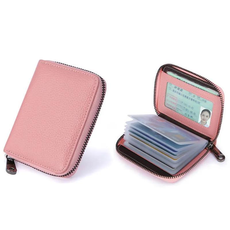 

Чехол для удостоверения личности, чехол для монет, новые 20 слотов, держатели для карт, искусственная кожа, бизнес-банк, кредитный автобус, кошельки с защитой от размагничивания, сумка-органайзер розовый