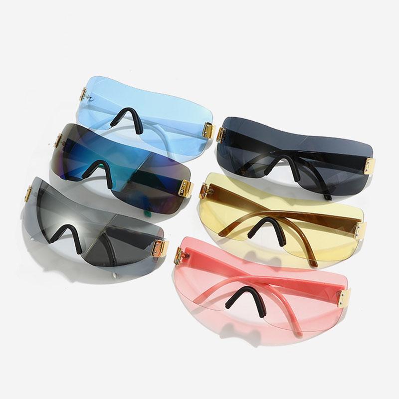 Brand Designer Luxury Rimless Rectangle Sunglasses Women For Men Vintage Punk Sun Glasses Outdoor Popular Shades Uv400