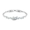 Lifelong Bow Dancing Swan Swan Rhodium Plated Rhodium Plated Bracelet Women's White 5536767