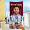 Messi Customize Your Name Beach Towel Quick-Dry Soft Microfiber Suitable for Swimming Gym Camping Yoga Vacation