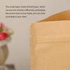 10pcs Kraft Paper Bags Zip Lock Brown With Window Stand Up Resealable Grip