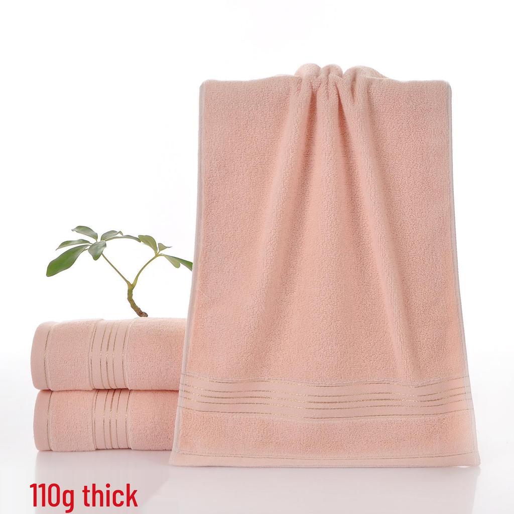 All-Cotton Three-Section Adult Face Towel - Thick Student Washcloth with Optional Logo