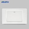 DELEFU Italian Standard White 118 Type Wall Switch Socket with USB + TYPE-C Socket Is Suitable for Hotels and Households.