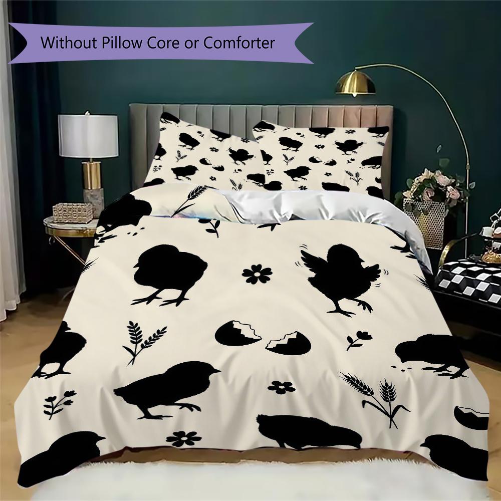 Line Art Sheep Pattern Bedding uilt Set uilt Cover Pillowcase Home Decoration Birthday Gift (1 * duvet cover + 2 * pillowcase without core)