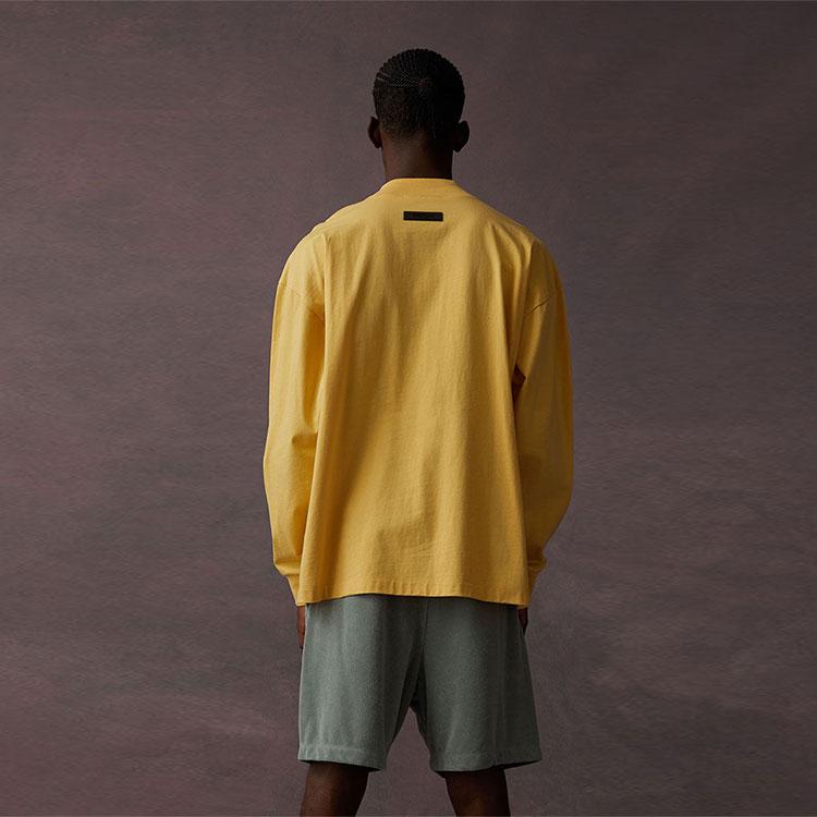 Fear of God Essentials Long-Sleeve Tee Light Tuscan Unisex Tops Yellow 125BT222012F