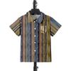 Hawaiian Beach Camping Bus Print Boys Novel Casual Short Sleeve Lapel Shirt Children Tops Clothes Comfortable Casual Wear