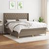 VidaXL Slat Bed Base with Mattress, Upholstered Bed, Double Bed, Adult Bedroom Interior Bed, Modern, 3132245