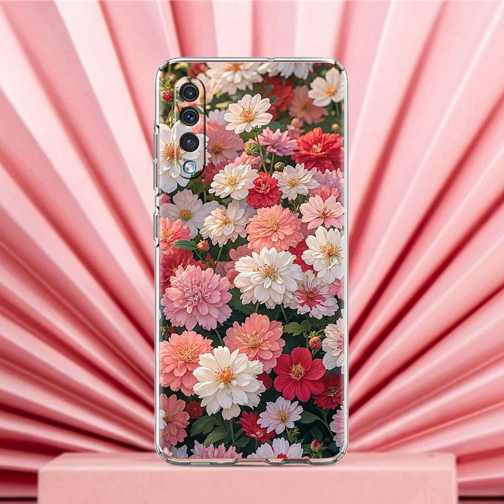 Phone Case For Samsung A56 A36 A26 A24 A16 A14 A12 A32 A50 A70 A22 A40 A34 A54 A42 A52 5G A04s A06 Cover Soft Pale Little Flower