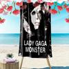 LADY GAGA Print Beach Towel, Large Soft Quick Dry Towel for Beach Camping Swimming
