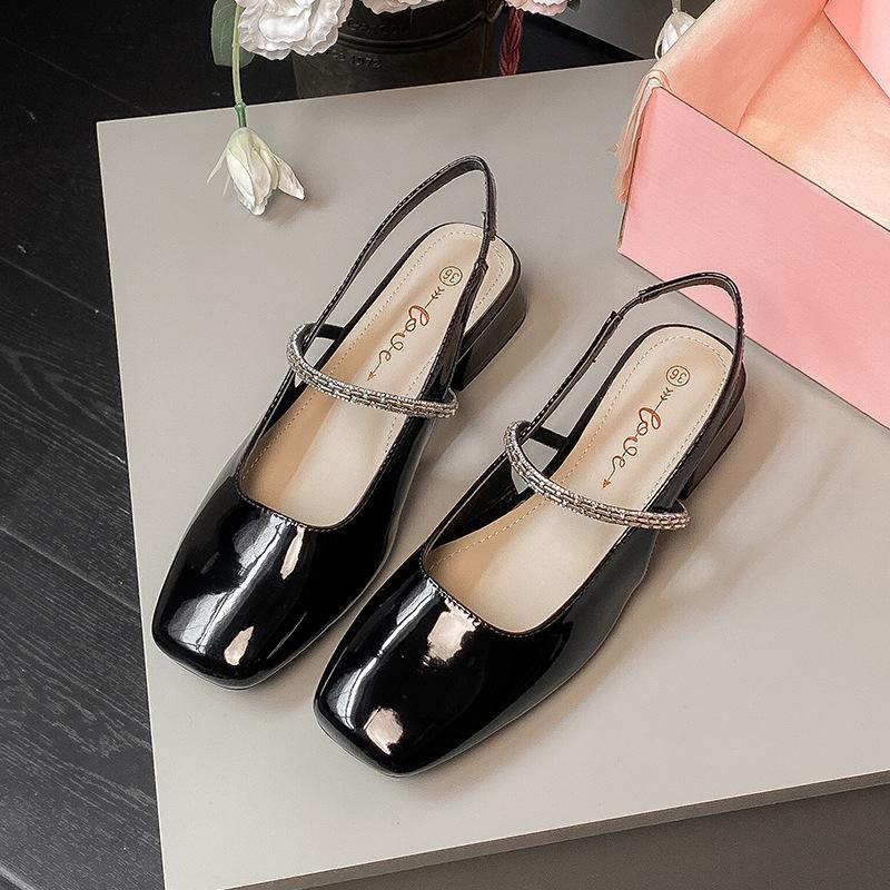 Yuexinwang Genuine Leather Flat for Huizhou Women's Shoes Grape Mother with the Same Slippers, Wearing Silver New Bag Head and Empty Sandals