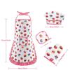 Kitchen Toys Baking Pretend Play Cooking Tools Little Girls Chef Apron Set Pink Costume Educational Dress Up Toys Gift