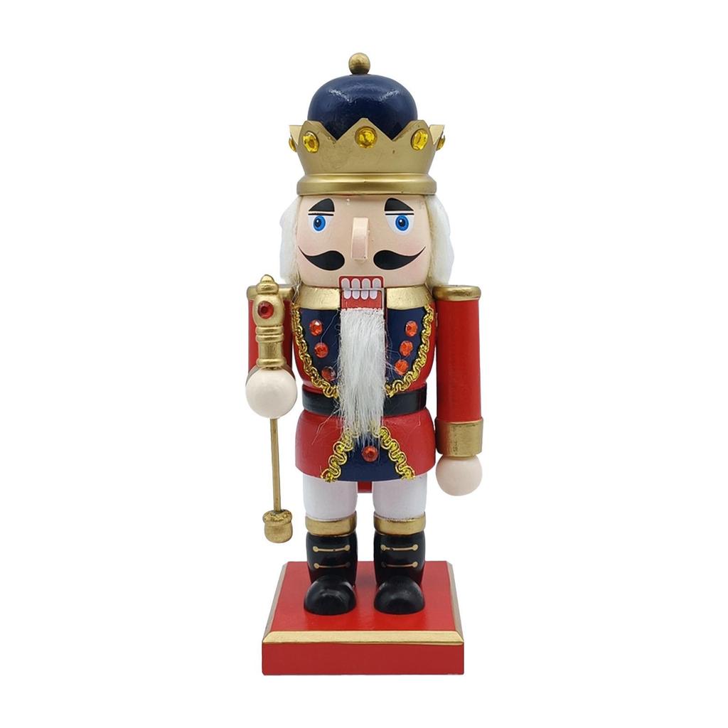 Nutcracker Figurine Ornament Height 23M Traditional Wooden Nutcracker for Xmas Tree Fireplace Scene Layout Festival Living Room