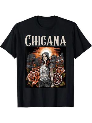 Chicana Style Lowrider Kleidung Damen Mexikanisch-Amerikanisch Latina T-Shirt