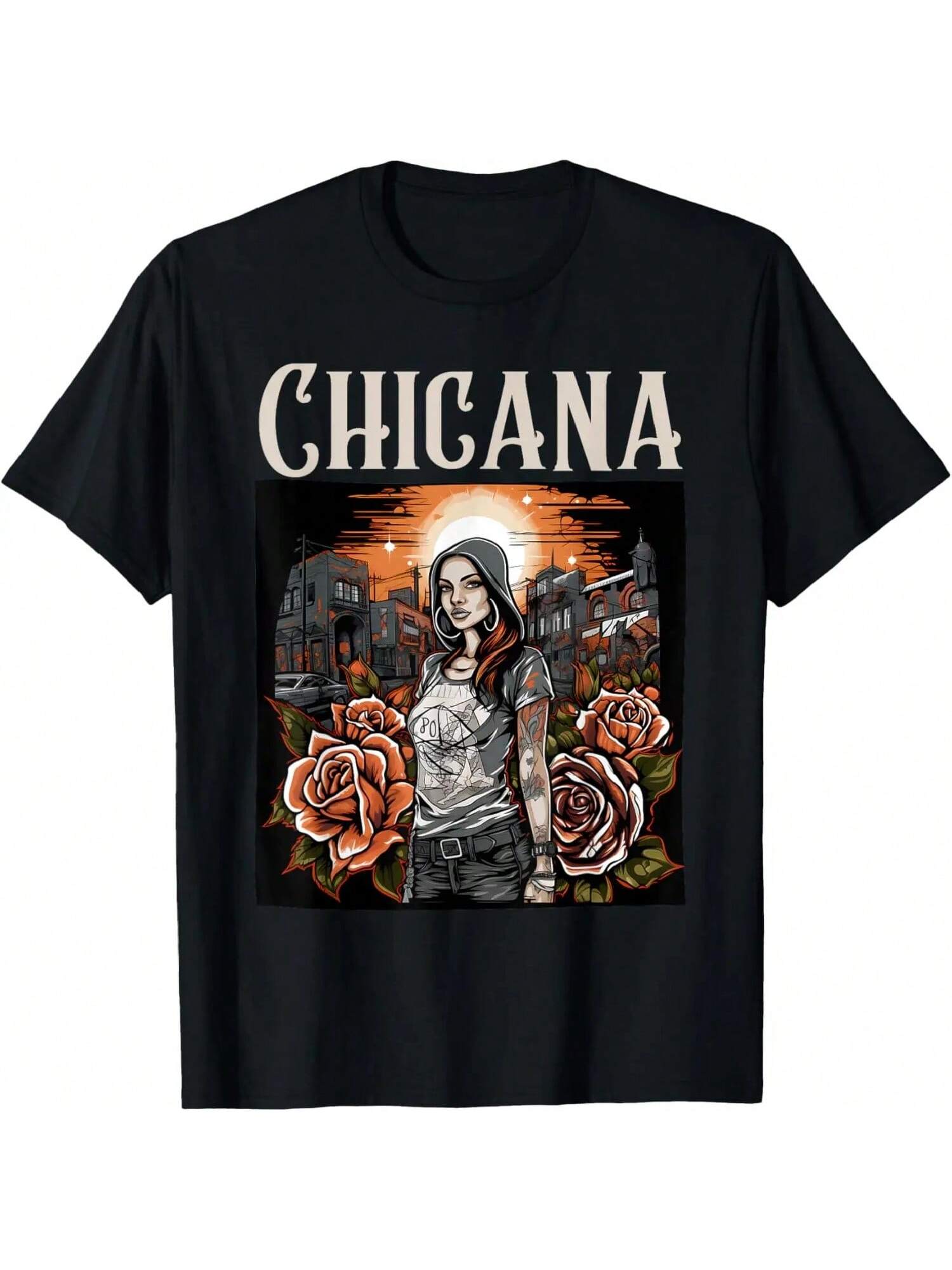 

Chicana Style Lowrider Clothes Women Mexican American Latina T-Shirt XXXXXL
