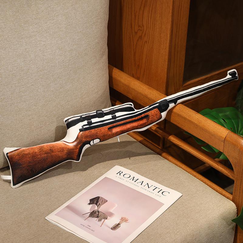 Simulationspistole Plüschkissen Bilder Drucken Revolver Scharfschützengewehr Schießkissen Dekoration Männer Geschenk