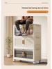 Foldable Multi-Layer Plastic Storage Cabinet - Dustproof Organizer for Toys, Snacks, and Miscellaneous Items
